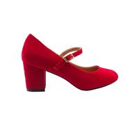 Where's That From Womens/Ladies Araceli Suede Wide Block Heel Mary Janes WM128