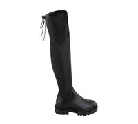 Where's That From Womens/Ladies Dawn Chunky PU Knee-High / 4 UK Black WM490
