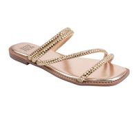Where's That From Womens/Ladies Diamante Strappy Flat Sandal GT8798
