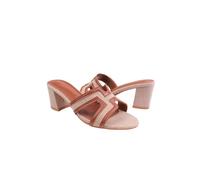 Where's That From Womens/Ladies Drama Cut Out PU Block Heel Sandals WM370