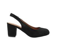 Where's That From Womens/Ladies Edith PU Sling Back Extra Wi6 UK Extra Wide Blac