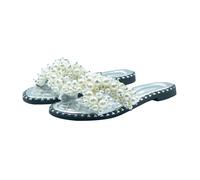 Where's That From Womens/Ladies Eve Pearl Flat Heel Sliders WM101