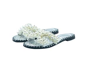 Where's That From Womens/Ladies Eve Pearl Flat Heel Sliders WM101