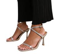 Where's That From Womens/Ladies Florida Barely There Faux Le7 UK Silver WM406