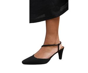 Where's That From Womens/Ladies Kansas Crossover Sling Back 4 UK Wide Black WM1