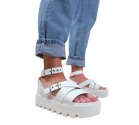Where's That From Womens/Ladies Layla Buckle Platform Sandal7 UK White WM105