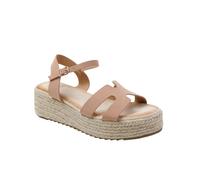 Where's That From Womens/Ladies London Nubuck Ankle Strap Flatform WM362