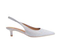 Where's That From Womens/Ladies New Glitter Faux Leather / 4 UK Wide Silver WM44