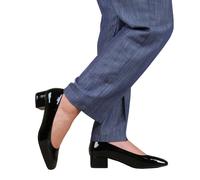 Where's That From Womens/Ladies Square Toe Wide Low Block Heel Court WM517