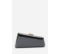Where's That From Women's 'Lark' Asymmetric Metallic Clutch Bag in Black Where's That From Black One Size