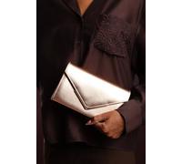 Where's That From Women's 'Linen' Metallic Faux Leather Clutch Bag in Gold
