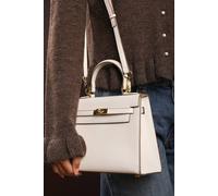 Where's That From Women's 'Lluvia' Top Handle Satchel Mini Tote Bag with Turn-Lock Closure in Cream Where's That From Cream