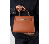 Where's That From Lluvia Top Handle Satchel Mini Tote Bag with Turn-Lock Closure in Tan - STANDARD - TAN