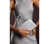 Where's That From 'marina' Structured Top Handle Shoulder Bag In Silver Silver One Size