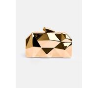Where's That From Melanie Geometric Pattern Clutch Bag in Gold - STANDARD - GOLD