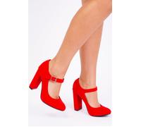 'Michelle' Block High Heel Pump Where's That From Red 5