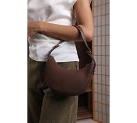 Where's That From Women's 'Pebble' Modern Half Moon Shoulder Bag in Dark Brown Where's That From Dark Brown One Size