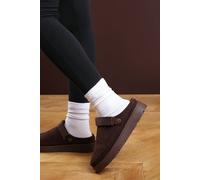 Where's That From Women's 'Vayda' Suede Clog Boots With Slingback Strap in Chocolate | Size: 6