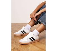 Where's That From Women's 'Xia' Classic retro lace up trainer with stripes in White | Size: 5