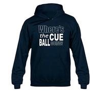 Wheres The Cueball Going Snooker John Virgo Inspired Unisex Hoodie Hoody Hooded Sweater Navy Blue Large