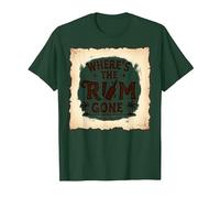 Where's the Rum Gone: Tropical Beach Party T-Shirt, Men, Dark Green, X-Large