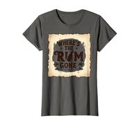 Where's the Rum Gone: Tropical Beach Party T-Shirt, Women, Asphalt Grey, Medium