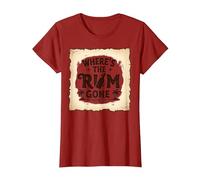 Where's the Rum Gone: Tropical Beach Party T-Shirt, Women, Cranberry Red, Small