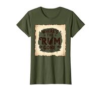 Where's the Rum Gone: Tropical Beach Party T-Shirt, Women, Olive Green, Medium
