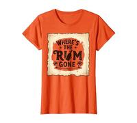 Where's the Rum Gone: Tropical Beach Party T-Shirt, Women, Orange, 3X-Large