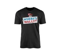 Where's This Sign T-Shirt Top Tee - Novelty Black White Grey World Book Day Hide and Seek Find Search Kids Childrens Adult Matching Cartoon Game Gift Present (Black, 2XL)