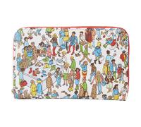 Wheres Waldo Allover Print Zip Around Wallet