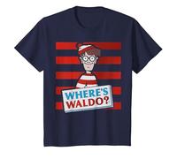 Where's Waldo Waldo Stripes T-Shirt, Youth, Navy Blue, 3T