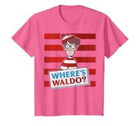 Where's Waldo Waldo Stripes T-Shirt, Youth, Pink Heather, 2T