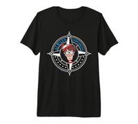 Wheres Wally Always Exploring Compass Premium T-Shirt