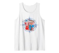 Where's Wally Compass Adventure Fun Tank Top