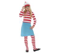 Where's Wally? Wenda Child Costume, Red & White