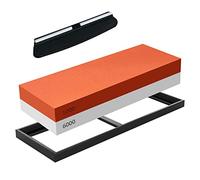 Whetstone sharpening stone set, for professional 2-in-1 double-sided knife sharpener, grain 1000/6000 for kitchen knives (with non-slip silicone hold)