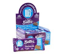 Whey Better® Milk Chocolate Protein Packed, No-Added Sugar, Vitamin Infused Bars | 17g of Protein with an immune blend of 13-Vitamins, including Vitamin C, D3, B12 and Folic Acid | 12 x 75g Bars