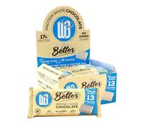 Whey Better® White Chocolate Protein Packed, No-Added Sugar, Vitamin Infused Bars | 17g of Protein with an immune blend of 13-Vitamins, including Vitamin C, D3, B12 and Folic Acid | 12 x 75g Bars