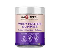Whey Protein Gummies - 12g Protein per Serving, Protein + Creatine + Collagen - Muscle & Energy Support - Berry Mixed Flavour, Sugar Free, Gluten Free, Vegetarian, 60 Gummies Gaelwell®
