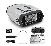 Wheyda Night Vision Goggles, 48MP Full-Color 4K Night Vision Binoculars, 8X Digital Zoom and 1968FT Viewing Range, 3" Screen with 32GB TF Card,Backlight Button for Camping Hunting