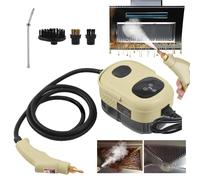 WhFKLca 2500W HandHeld Steam Cleaners (6 Adjustable Steam Levels), High Temperature Pressurized Steam Cleaning Machine(105°C/3BAR),1100ml Water Tank, Air Conditioner Kitchen Car Steam Cleaner Khaki
