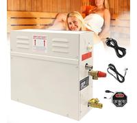 WhFKLca 3-18KW Steam Generator for Sauna Steam Shower, Sauna Generator with Waterproof Control, Auto Drain, Quick Heat for Home Steam Shower Room Bathroom Spa, Commercial Use 9KW
