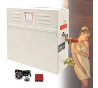 WhFKLca 3-18KW Steam Sauna Generator with LED Display Controller, Bath Steam Generator, Automatic Heating 35-55℃, With Heat Storage/Self-Draining,Suitable for Sauna/Shower/Bath/SPA 9KW