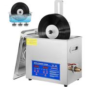 WhFKLca 40KHz 180W Commercial Ultrasonic Cleaner, 6L Ultrasonic Vinyl Records Cleaning Machine, Clean 1-6 Vinyl Records One time, Auto-Rotating Double-Sided Lp Cleaning, with Digital Timer and Heater
