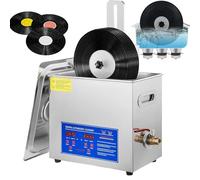 WhFKLca 6L Ultrasonic Vinyl Record Cleaner - 6Pcs One Time, 0~30 min Timing, 0-80℃ Adjustable, Automatic Rotation, Vinyl Record Cleaning System to Clean Professionally and Restore Your Records