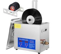 WhFKLca Ultrasonic Vinyl Record Cleaner, 6.5L 40kHz Vinyl Record Cleaning System, Adjustable Temperature and Timing(0-80℃,0~30 min), Auto-Rotating Double-Sided Lp Cleaning, for 7inch/12inch Record