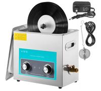 WhFKLca Ultrasonic Vinyl Record Cleaner 6l Stainless Steel Commercial Ultrasonic Cleaner, Adjustable Time/Temp, 40khz Deep Clean for Vinyl Rrds, Jewelry, Glasses, Watches, Metal Tools, Lab Utensils