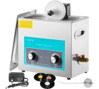 WhFKLca Ultrasonic Vinyl Record Cleaner, 6L Stainless Steel Ultrasonic Cleaning Machine, Adjustable Time/Temp, 40kHz Frequency Deep Cleaning for Optimal Sound Quality Restore Your Vinyl Records