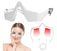 WhFKLca Under Eye Red Light Therapy Device, with EMS & Red LED, Eye Massager for Dark Circles, Eye Bags, Puffiness & Wrinkles Relief, 3 Intensity Levels + 10-Minute Timer Transparent-Legs